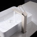 Cascada Aosta Contemporary Single-Handle Vessel Faucet - Streamlined Design in Brushed Nickel - Detail View