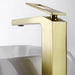Cascada Aosta Elegant Vessel Single-Handle Faucet - Streamlined Design in Brushed Gold
