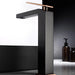Cascada Aosta Elegant Vessel Single-Handle Faucet - Streamlined Design in Black & Rose Gold