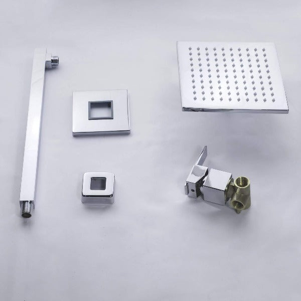 Cascada Multi Color Led Shower Set with 12" Shower Head - Dimensions