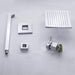 Cascada Multi Color Led Shower Set with 12" Shower Head - Dimensions