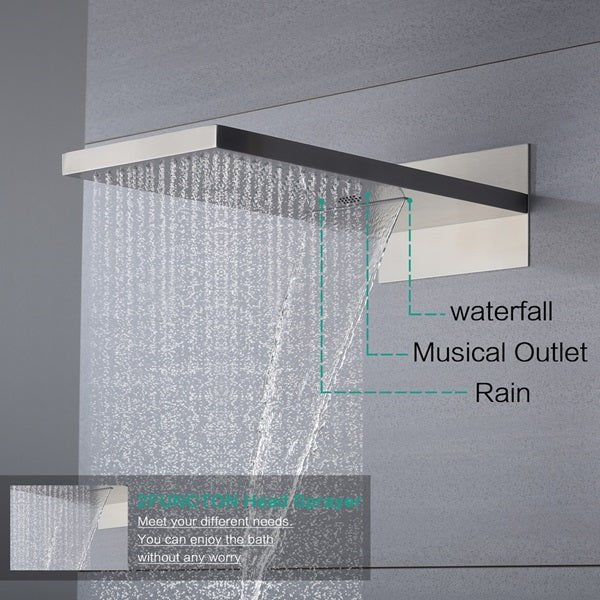 Cascada Naples 9"x22" Bluetooth LED Digital Shower System - View 13