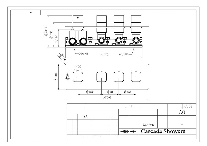 Cascada Napoli LED Shower System: Rainfall, Spa Mist, Thermostatic Control - View 16