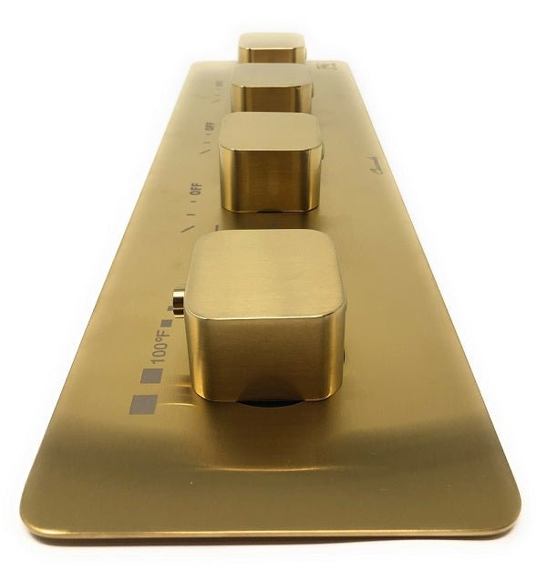 Cascada Napoli LED Shower System: Rainfall, Spa Mist, Thermostatic Control - Close-Up