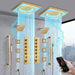 Cascada Perla 24" LED Music Shower System with Dual Showerheads and Body Jets
