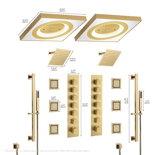 Cascada Perla 24" LED Music Shower System with Dual Showerheads and Body Jets - View 17