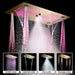 Cascada Pisa 16"x28" Brushed Gold Bluetooth LED Shower System - Side View