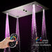 Cascada Pisa 16"x28" Brushed Nickel Bluetooth LED Shower System - Dimensions