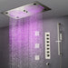 Cascada Pisa 16"x28" Brushed Nickel Bluetooth LED Shower System - Installation View