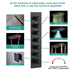 Cascada Pisa 16"x28" Matte Black Bluetooth LED Shower System - Detail View