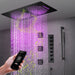 Cascada Pisa 16"x28" Matte Black Bluetooth LED Shower System