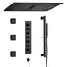 Cascada Pisa 16"x28" Matte Black Bluetooth LED Shower System - View 11