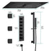 Cascada Pisa 16"x28" Matte Black Bluetooth LED Shower System - Lifestyle View