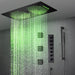 Cascada Pisa 16"x28" Matte Black Bluetooth LED Shower System - View 10
