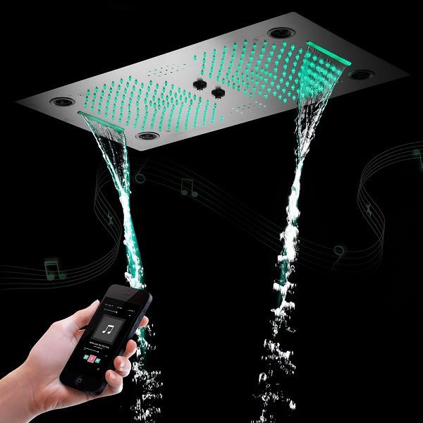 Cascada Pisa 16"x28" Music LED Shower Head - Close-Up