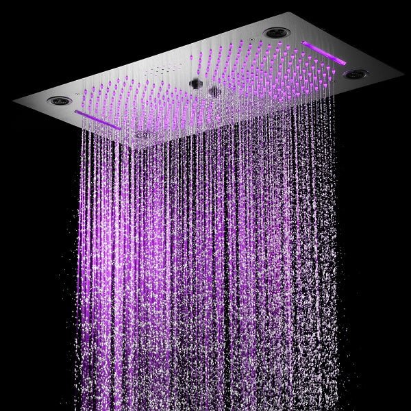 Cascada Pisa 16"x28" Music LED Shower Head - Features