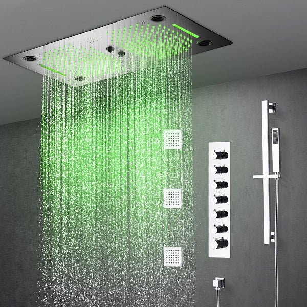 Cascada Pisa 16"x28" Music LED Shower System - View 11