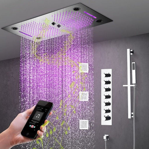 Cascada Pisa 16"x28" Music LED Shower System