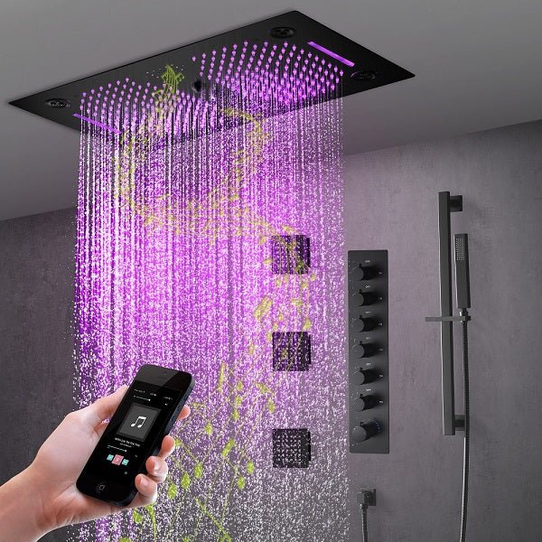 Cascada Pisa 16"x28" Music LED Shower System - View 16
