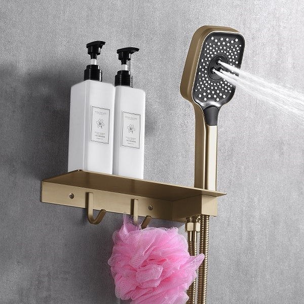Cascada Pompeii 12" Brushed Gold Shower Set - Detail View