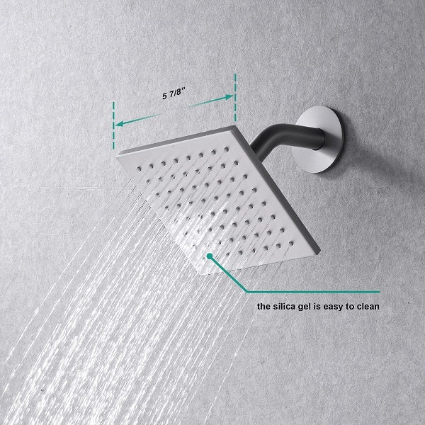 Cascada Pompeii 12" Brushed Nickel Shower Set - View 9