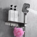 Cascada Pompeii 12" Brushed Nickel Shower Set - Side View