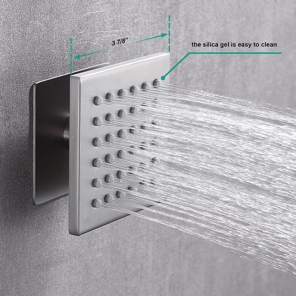 Cascada Pompeii 12" Brushed Nickel Shower Set - View 10