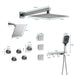 Cascada Pompeii 12" Brushed Nickel Shower Set - Features