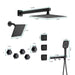 Cascada Pompeii 12" Matte Black Shower Set - View 9
