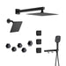 Cascada Pompeii 12" Matte Black Shower Set - Installation View