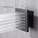 Cascada Pompeii 12" Matte Black Shower Set - Close-Up