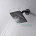 Cascada Pompeii 12" Matte Black Shower Set - Side View
