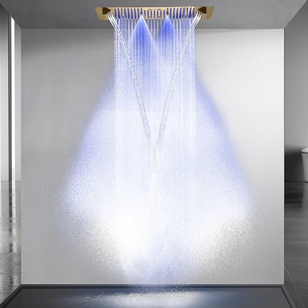 Cascada Portofino 16"x36" LED Music Dual Shower System - Features