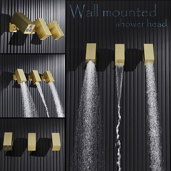 Cascada Portofino 16"x36" LED Music Dual Shower System - Installation View