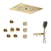 Cascada Positano 15"x23" Brushed Gold Music LED Shower System - View 10