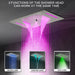 Cascada Positano 15"x23" Brushed Nickel Music LED Shower System - Side View