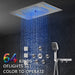 Cascada Positano 15"x23" Brushed Nickel Music LED Shower System - View 11