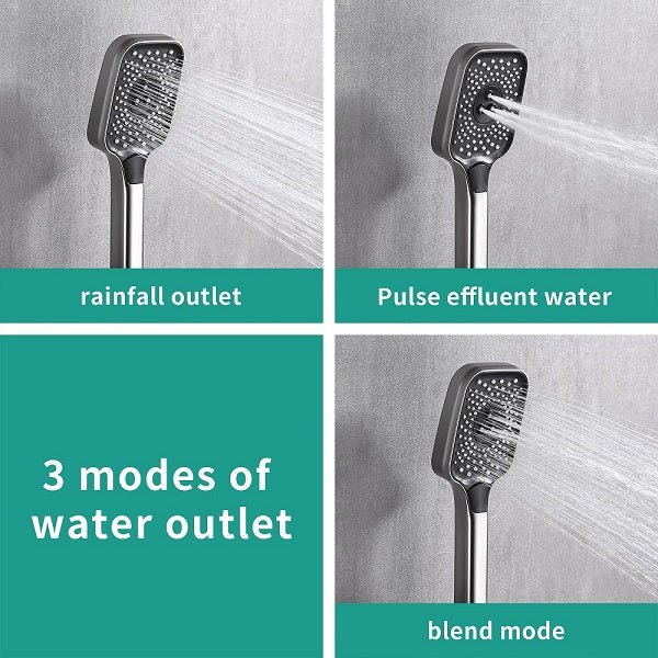 Cascada Positano 15"x23" Brushed Nickel Music LED Shower System - Detail View