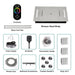 Cascada Positano 15"x23" Brushed Nickel Music LED Shower System - Close-Up