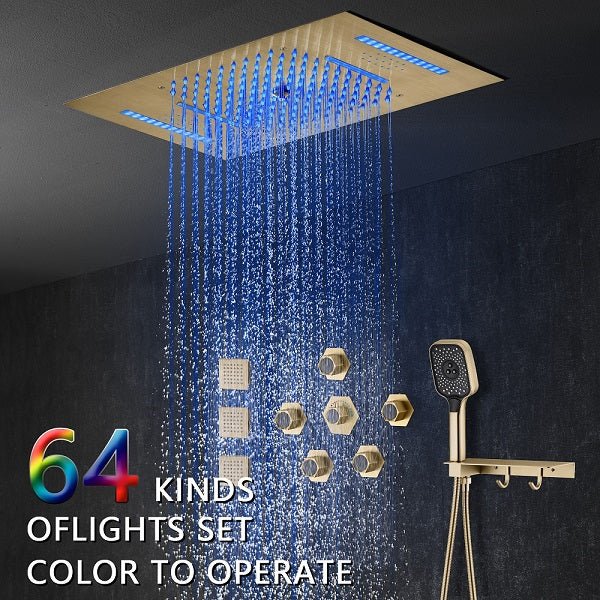 Cascada Positano 15"x23" LED Music Shower System - View 10