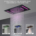 Cascada Positano 15"x23" Matte Black LED Music Shower System - Close-Up