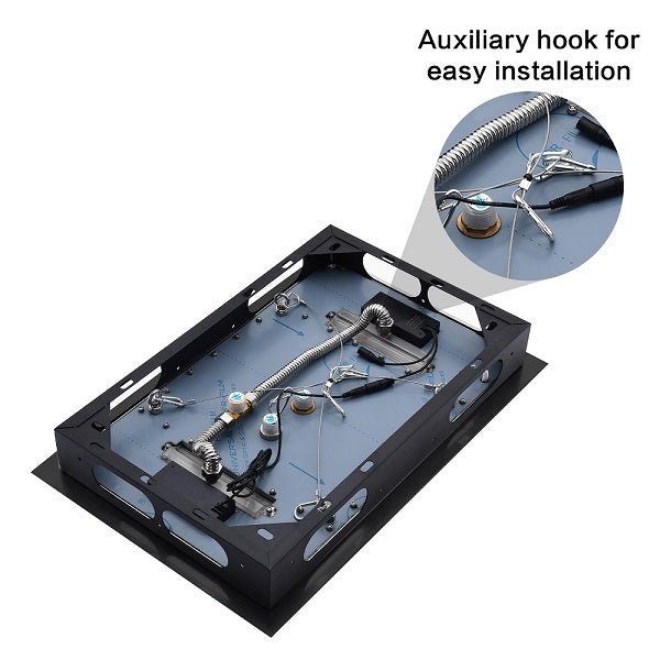 Cascada Positano 15"x23" Matte Black LED Music Shower System - View 12