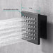Cascada Positano 15"x23" Matte Black LED Music Shower System - View 10