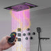 Cascada Positano 15"x23" Matte Black LED Music Shower System - View 9
