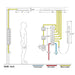 Cascada Rainbow 16"x28" Brushed Gold LED Bluetooth Shower System - Lifestyle View
