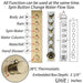 Cascada Rainbow 16"x28" Brushed Gold LED Bluetooth Shower System - Close-Up