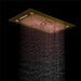Cascada Rainbow 16"x28" Brushed Gold LED Bluetooth Shower System - Features