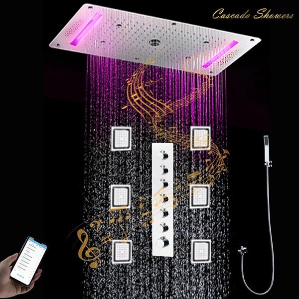 Cascada Ravenna: 15”x32” Bluetooth Shower System with LED Lights, 6 Functions - View 9