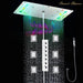Cascada Ravenna: 15”x32” Bluetooth Shower System with LED Lights, 6 Functions - Side View