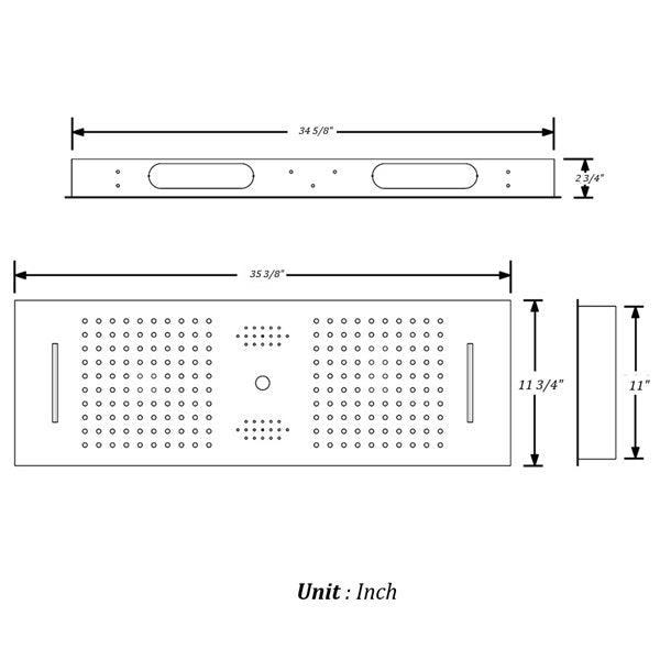 Cascada Riviera 12"x36" LED Bluetooth Shower System - View 14